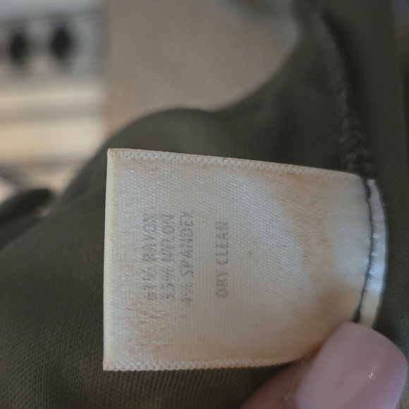 BAILEY/44 Sundowners dress sleeveless olive color lined front zip size Medium - Picture 9 of 10